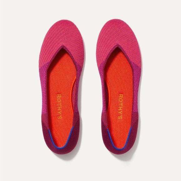 🆕 Rothy’s Women's The Flat in Pomegranate Pop in Pink Size 7 - Picture 1 of 8